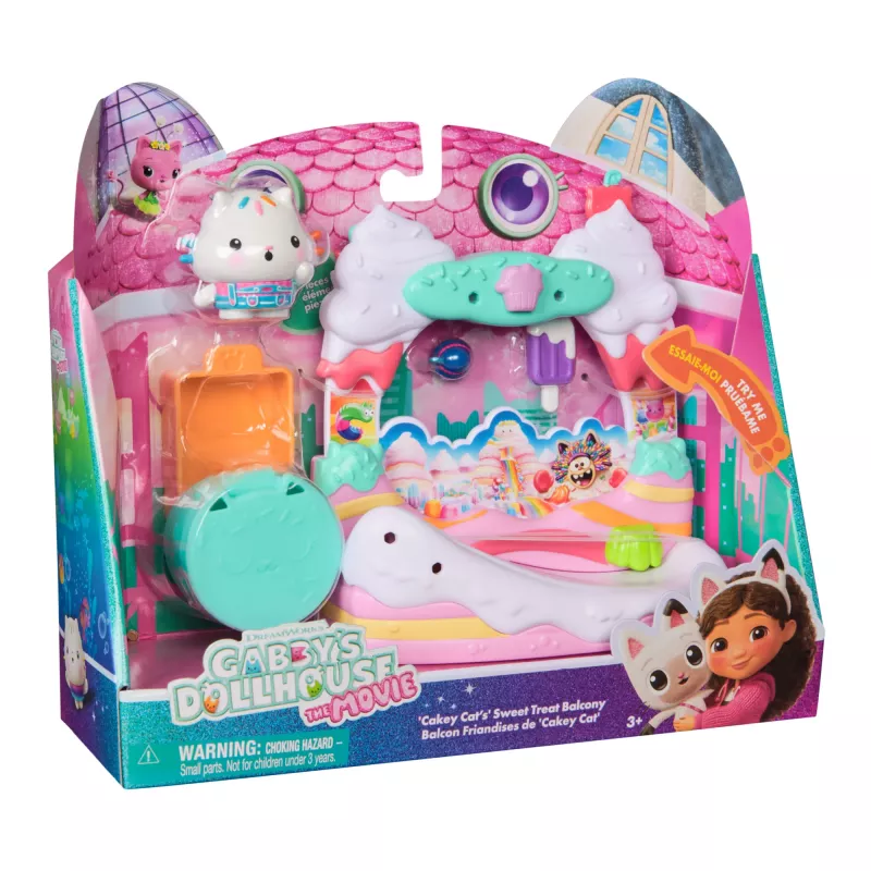 Veiksmo figūrėlė Gabby's Dollhouse Cakey Cat's Sweet Treat Balcony įvairiaspalvė