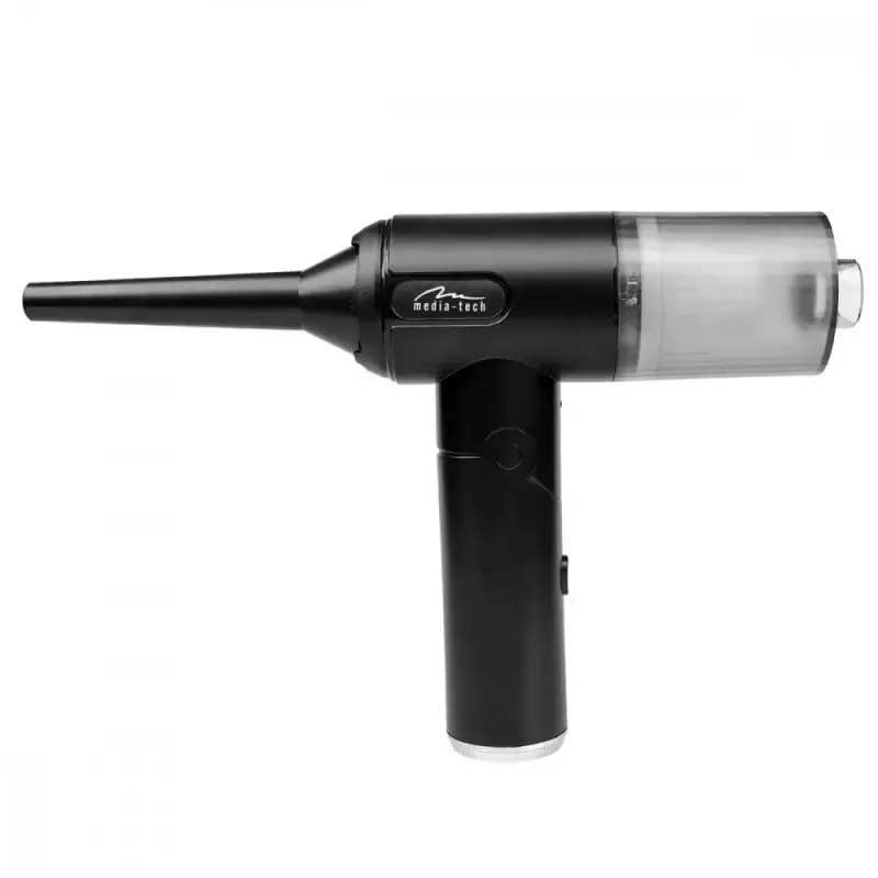 Mini orapūtė MEDIA-TECH MT6538 2 IN 1 Jet Air Duster — belaidis rankinis valytuvas, 2000 mAh, 65 W, 2500 l/min, 7000 Pa