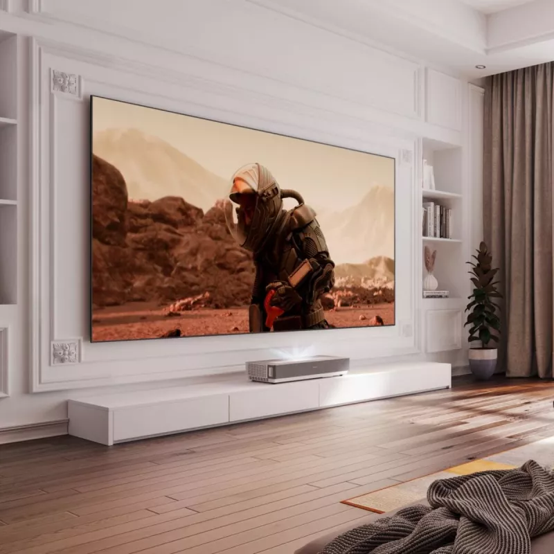 Hisense 120L5ND projekcinis televizorius Ultra trumpojo atstumo projektorius 2700 ANSI liumenų DLP UHD 4K (3840x2160) Juoda, Sidabrinė 3D