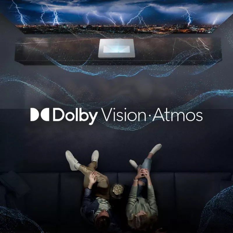Hisense 120L5ND projekcinis televizorius Ultra trumpojo atstumo projektorius 2700 ANSI liumenų DLP UHD 4K (3840x2160) Juoda, Sidabrinė 3D