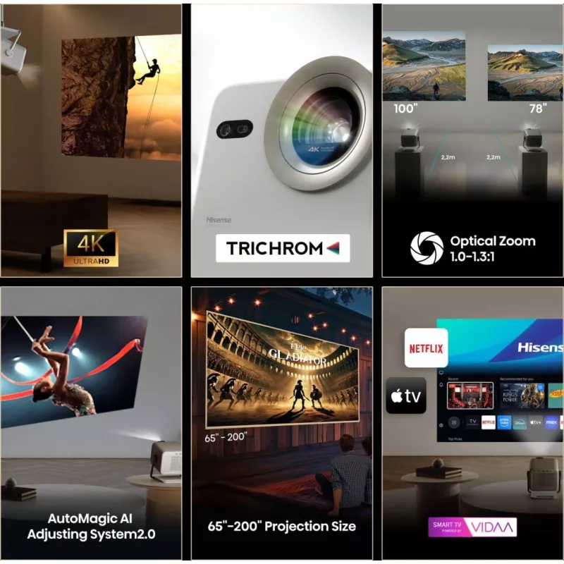Hisense M2 Pro UHD 4K (3840x2160) 3D Pilka