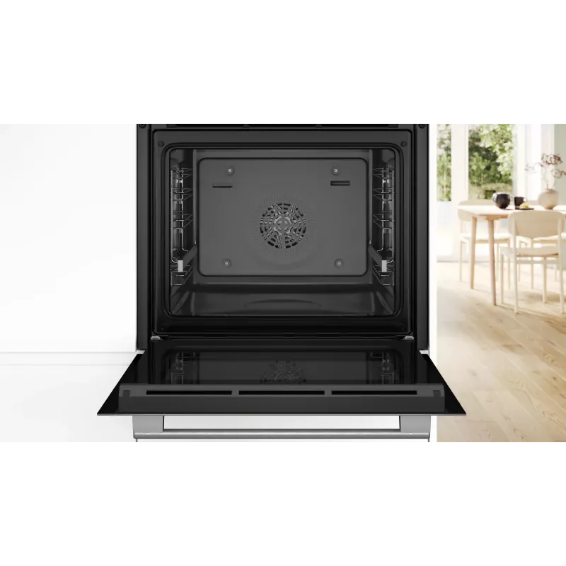 Įmontuojama elektrinė orkaitė Bosch Serie 6 HBG536EW4 — 71 l, 3400 W, balta, EasyClean, 10 automatinių programų