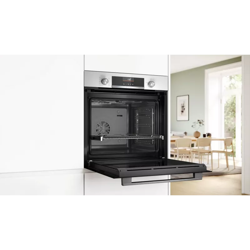 Įmontuojama elektrinė orkaitė Bosch Serie 6 HBG536EW4 — 71 l, 3400 W, balta, EasyClean, 10 automatinių programų