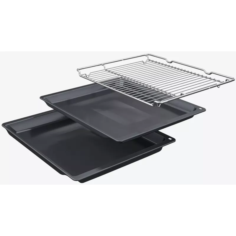 Įmontuojama elektrinė orkaitė Bosch Serie 6 HBG536EW4 — 71 l, 3400 W, balta, EasyClean, 10 automatinių programų