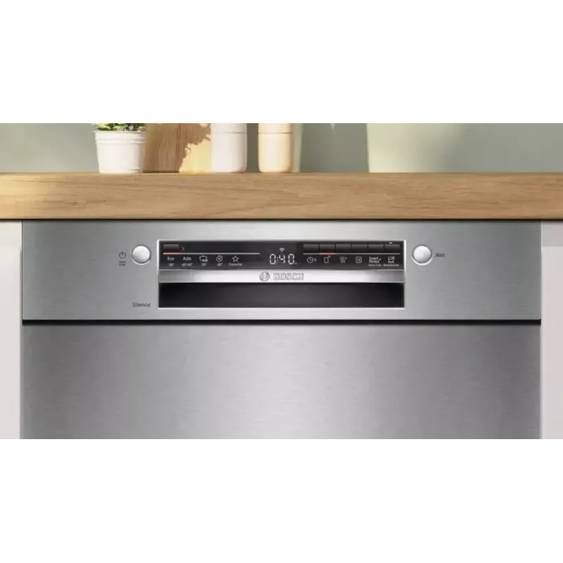 Įmontuojama indaplovė Bosch SMU2HVS06E — 60 cm pilno dydžio, 14 komplektų, 5 programos, Šilumokaičio džiovinimas