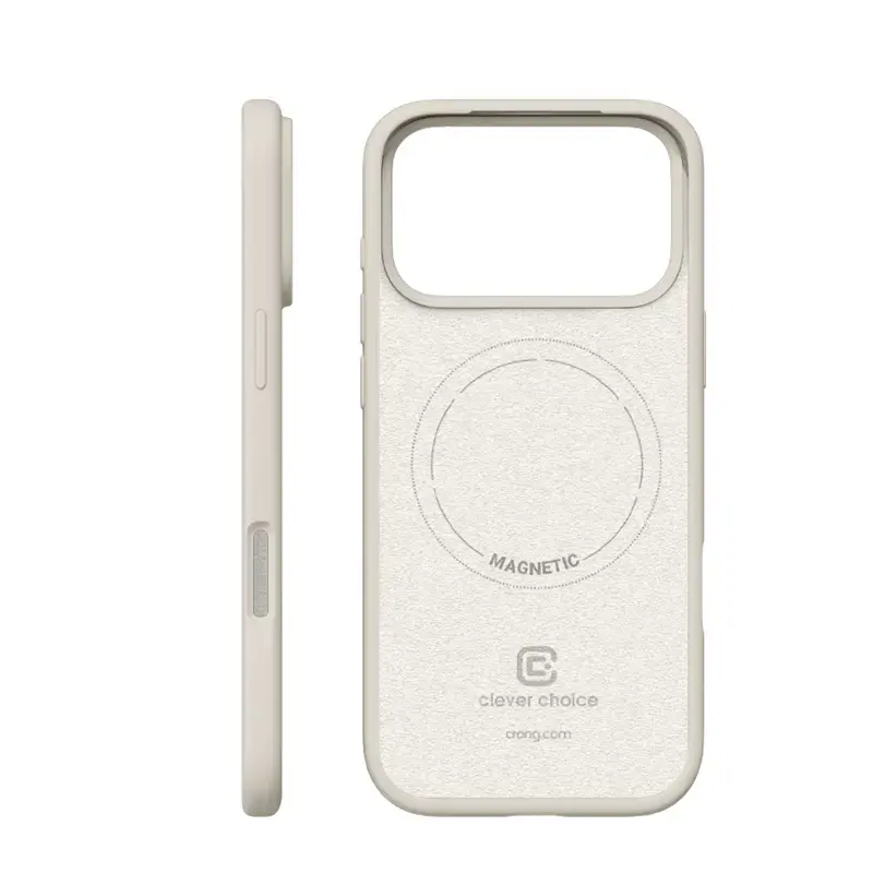 Crong Color Cover magnetinis dėklas su MagSafe, skirtas iPhone 17 Pro, Stone