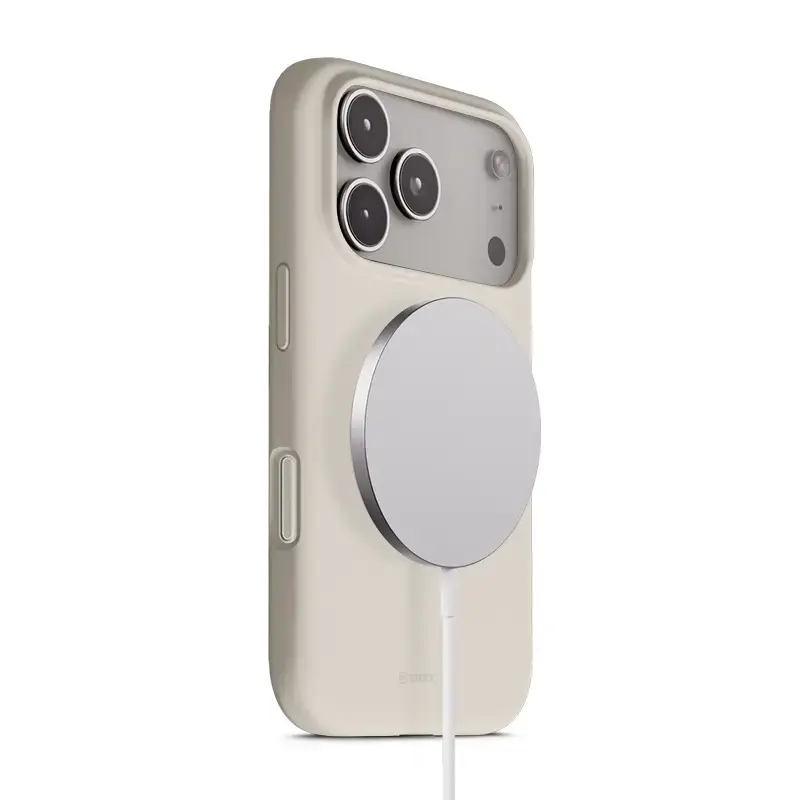 Crong Color Cover magnetinis dėklas su MagSafe, skirtas iPhone 17 Pro, Stone