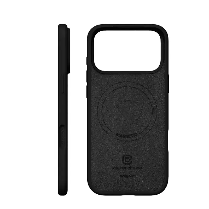 Crong Color Cover Magnetic Case su MagSafe, skirtas iPhone 17 Pro, juodas