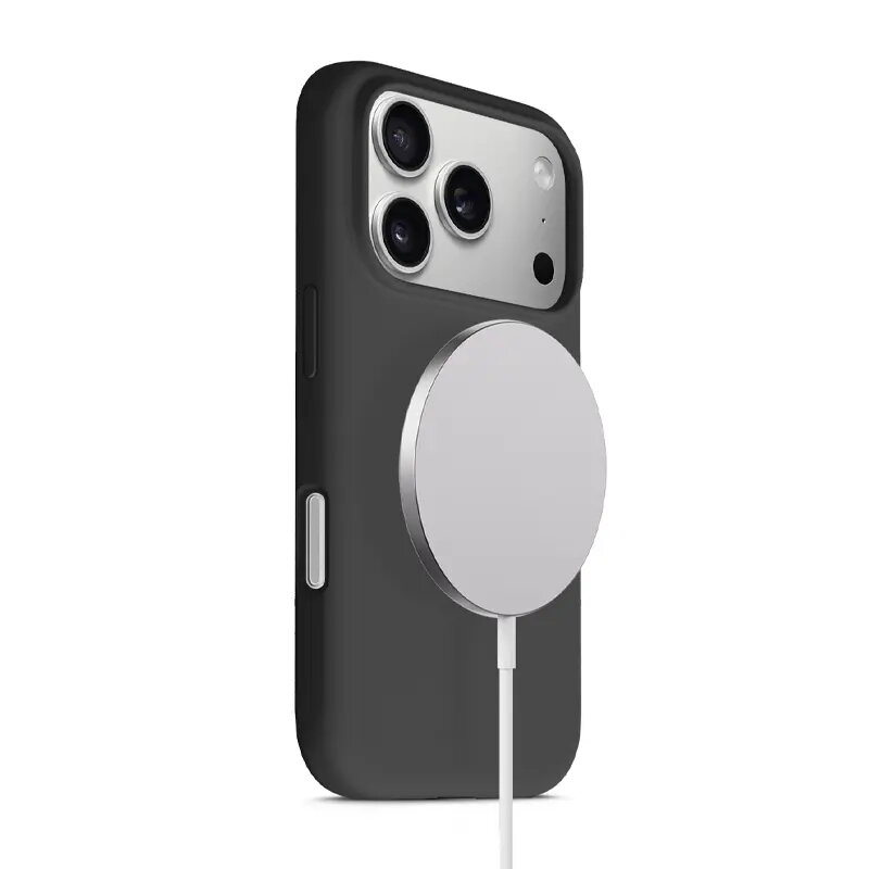 Crong Color Cover Magnetic Case su MagSafe, skirtas iPhone 17 Pro, juodas