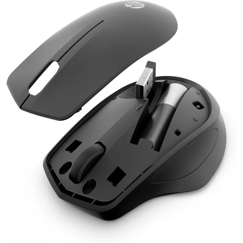 HP 280 Silent Wireless pelė, dešiniarankiams, optinė, belaidė radijo dažnio, juoda