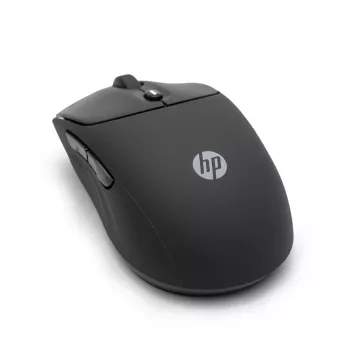 HP 400 Quiet Juoda belaidė pelė, abiem rankoms tinkama, RF belaidis ryšys + Bluetooth, 6000 DPI, juoda