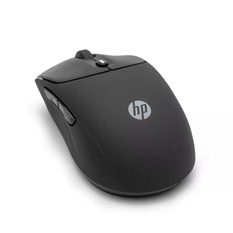 HP 400 Quiet Juoda belaidė pelė, abiem rankoms tinkama, RF belaidis ryšys + Bluetooth, 6000 DPI, juoda