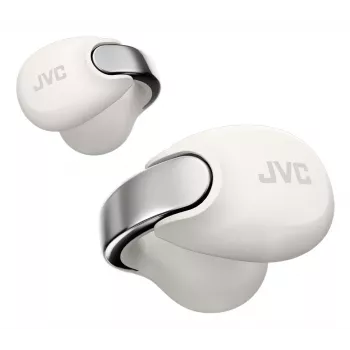 JVC HA-NP1T ausinės True Wireless Stereo (TWS) Ausies užkabinimo Skambučiai/Muzika USB Type-C Bluetooth Sidabrinė, Balta