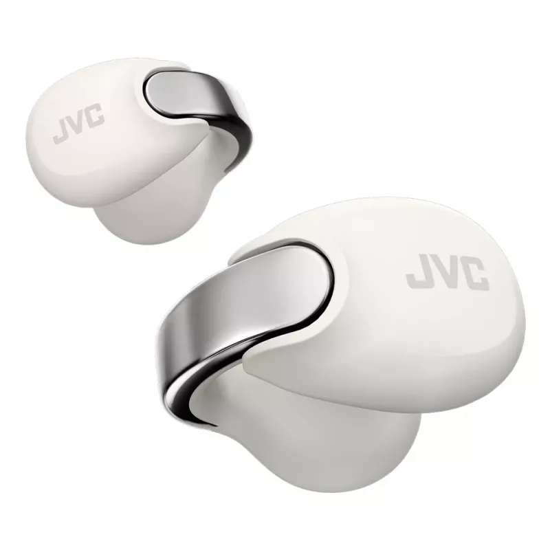 JVC HA-NP1T ausinės True Wireless Stereo (TWS) Ausies užkabinimo Skambučiai/Muzika USB Type-C Bluetooth Sidabrinė, Balta