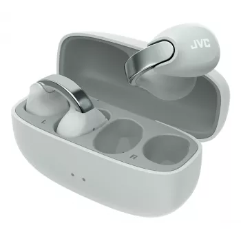 JVC HA-NP1T ausinės True Wireless Stereo (TWS) ausų spaustukas skambučiams / muzikai USB Type-C Bluetooth pilka, sidabrinė