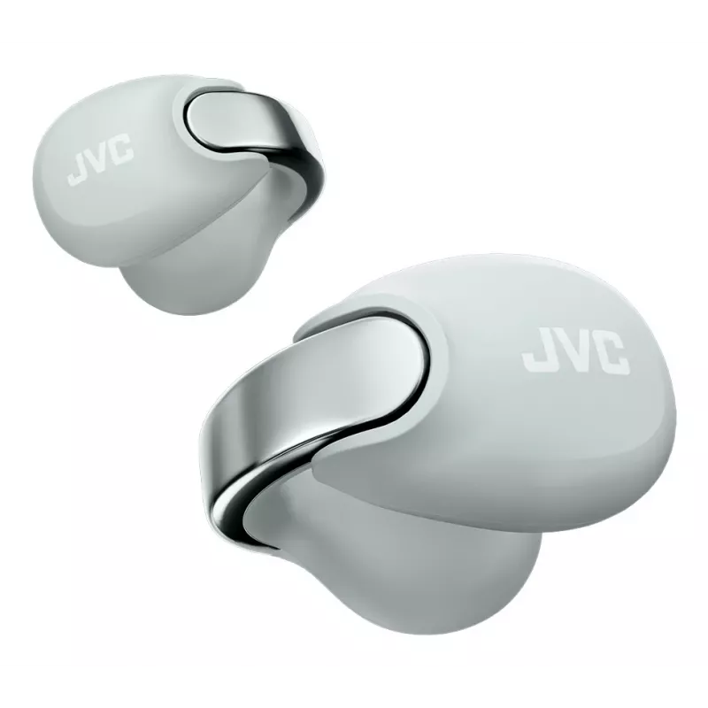 JVC HA-NP1T ausinės True Wireless Stereo (TWS) ausų spaustukas skambučiams / muzikai USB Type-C Bluetooth pilka, sidabrinė