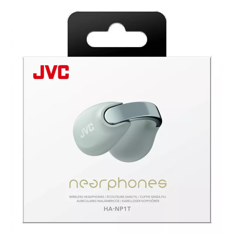 JVC HA-NP1T ausinės True Wireless Stereo (TWS) ausų spaustukas skambučiams / muzikai USB Type-C Bluetooth pilka, sidabrinė