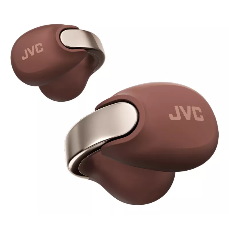 JVC HA-NP1T laisvų rankų įranga, tikras belaidis stereofoninis (TWS), ausies spaustukas, skambučiai / muzika, USB Type-C, Bluetooth, ruda, sidabrinė