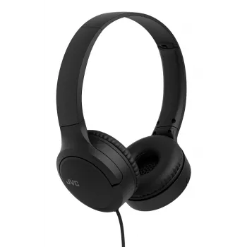 JVC HA-S33UC ausinės, binauralinės, laidinės, galvos lankelio tipo, 2 tvarkyklės 29,7 mm, 20–20000 Hz, 1,2 m laidas, įmontuotas mikrofonas, juodos