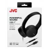 JVC HA-S33UC ausinės, binauralinės, laidinės, galvos lankelio tipo, 2 tvarkyklės 29,7 mm, 20–20000 Hz, 1,2 m laidas, įmontuotas mikrofonas, juodos
