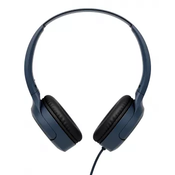 Laidinės binauralinės ausinės JVC HA-S33UCAU su galvos lankeliu, USB-C, 2 tvarkyklės 2,97 cm, 20–20000 Hz, laidas 1,2 m, mėlynos