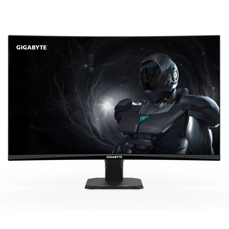GIGABYTE GS27FC2 27 colių FHD išlenktas žaidimų monitorius - 1920 x 1080, 240 Hz, 1, 350 cd/m², HDR parengtis, HDMI 2.0, Displayport 1.4
