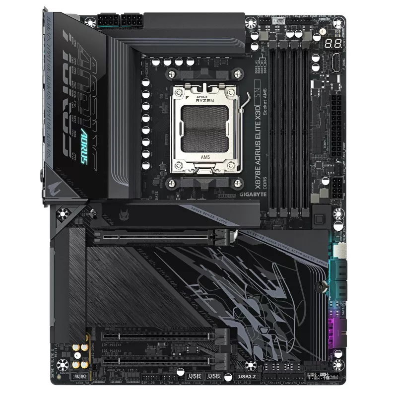 Motininė plokštė GIGABYTE X870E AORUS ELITE X3D, AMD AM5, ATX