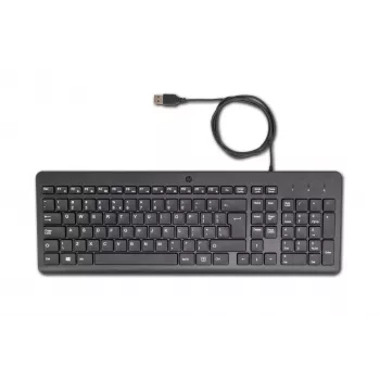 HP 150 laidinė klaviatūra, pilno dydžio (100 %), laidinė, USB, mechaninė, QWERTY, juoda