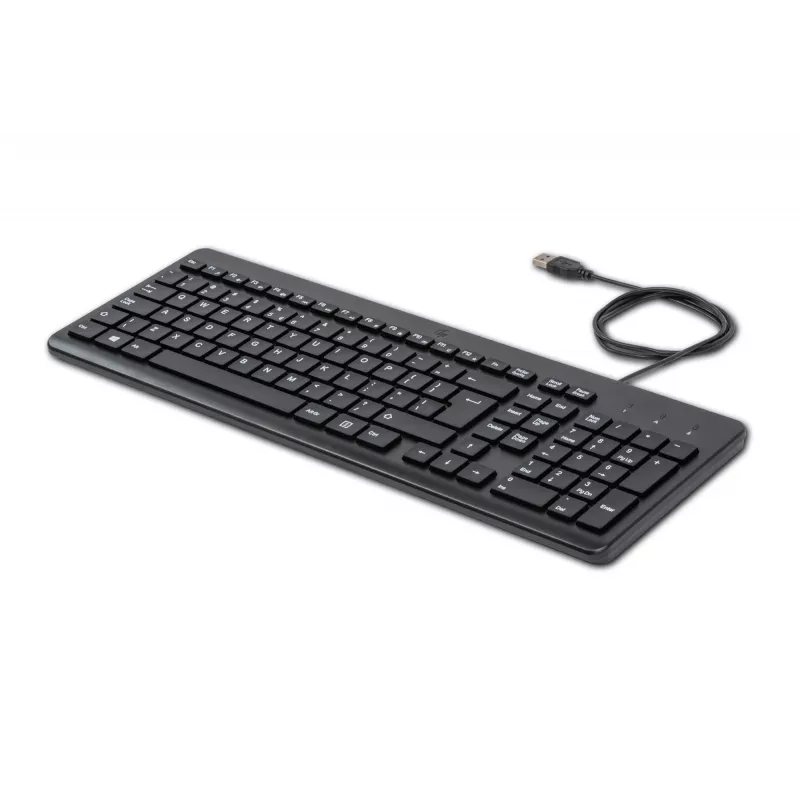 HP 150 laidinė klaviatūra, pilno dydžio (100 %), laidinė, USB, mechaninė, QWERTY, juoda