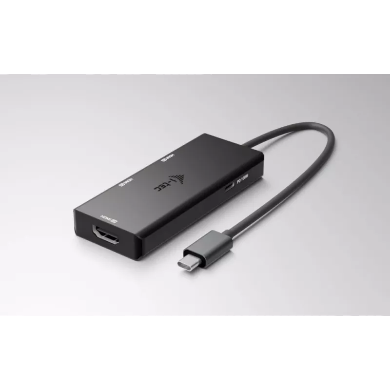 i-tec USB-C Triple 4K HDMI vaizdo adapteris, maitinimo tiekimas 100 W