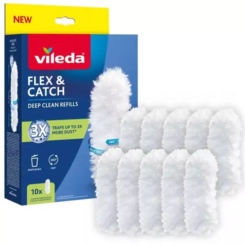 Pakaitinių šluosčių rinkinys VILEDA Flex&Catch 177662 – 10 pakaitinių įdėklų