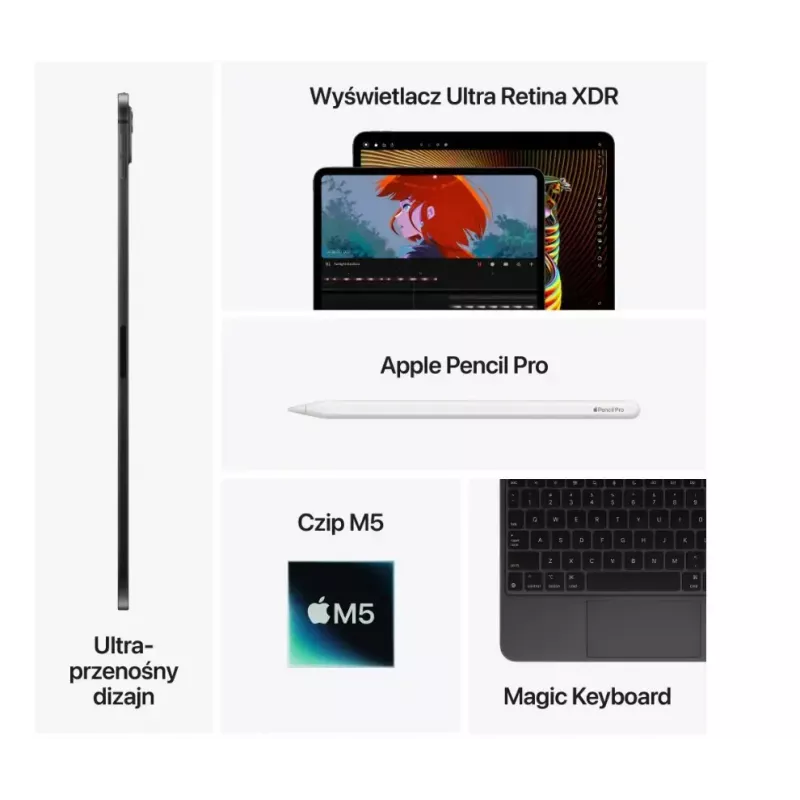 Planšetinis kompiuteris Apple iPad Pro 13 colių M5 16GB 1TB iPadOS