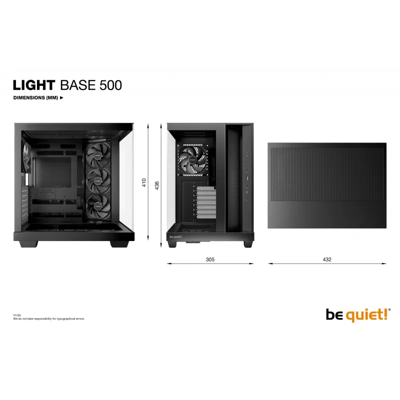 PC case be quiet! Light Base 500 Midi Tower Juoda