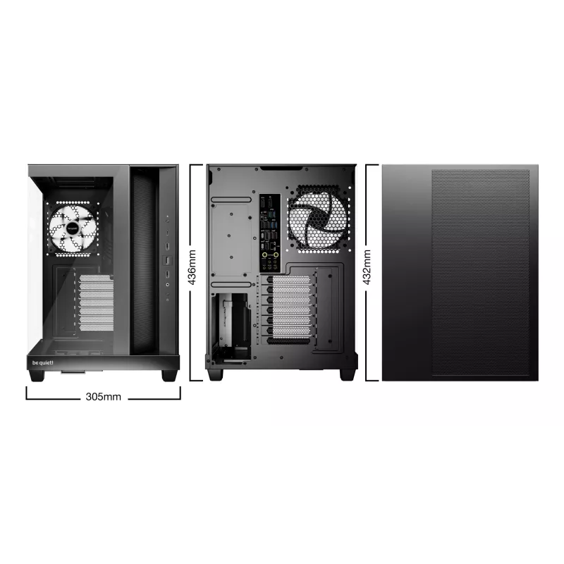 PC korpusas be quiet! Light Base 500 LX Juoda Midi Tower ATX 3x 120mm ventiliatoriai
