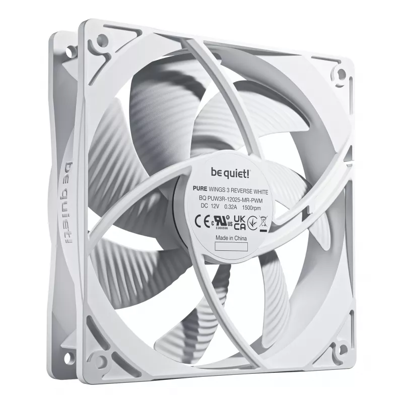 be quiet! Pure Wings 3 120mm | PWM Reverse White Triple-Pack kompiuterio korpuso ventiliatorius 12 cm 3 vnt.