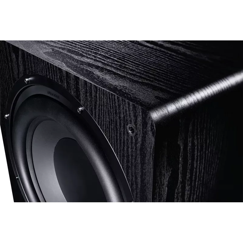 Aktyvus žemų dažnių garsiakalbis Magnat Alpha RS12 — 12 colių garsiakalbis, 120 W RMS, 20–200 Hz, D klasė, juoda
