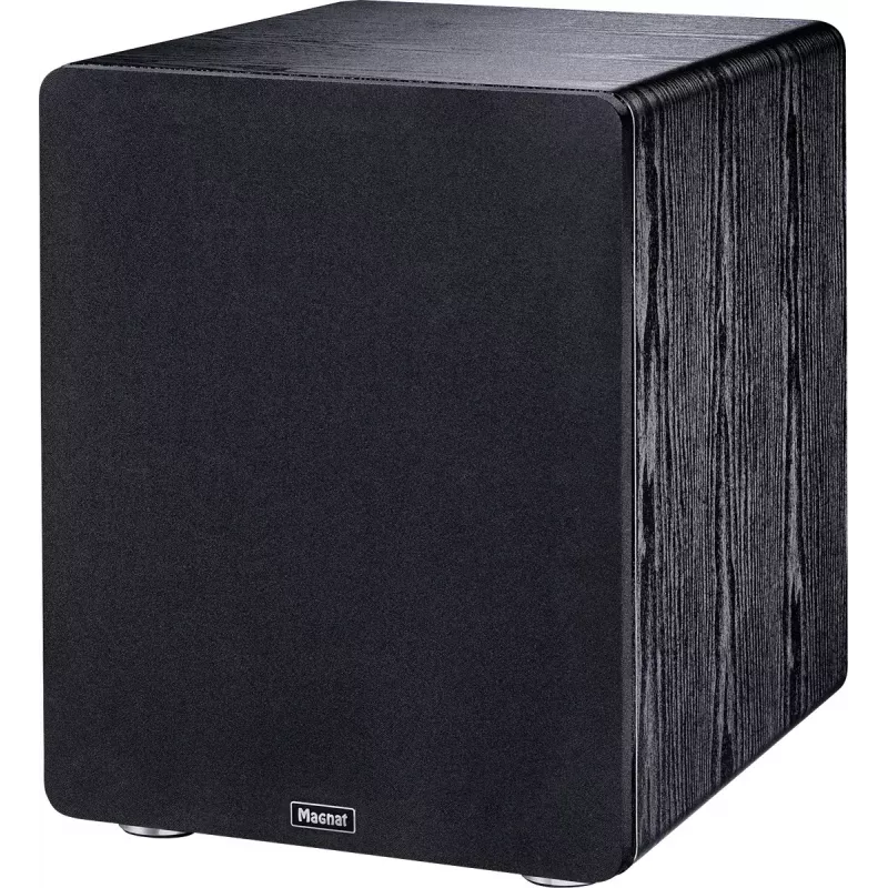 Aktyvus žemų dažnių garsiakalbis Magnat Alpha RS12 — 12 colių garsiakalbis, 120 W RMS, 20–200 Hz, D klasė, juoda