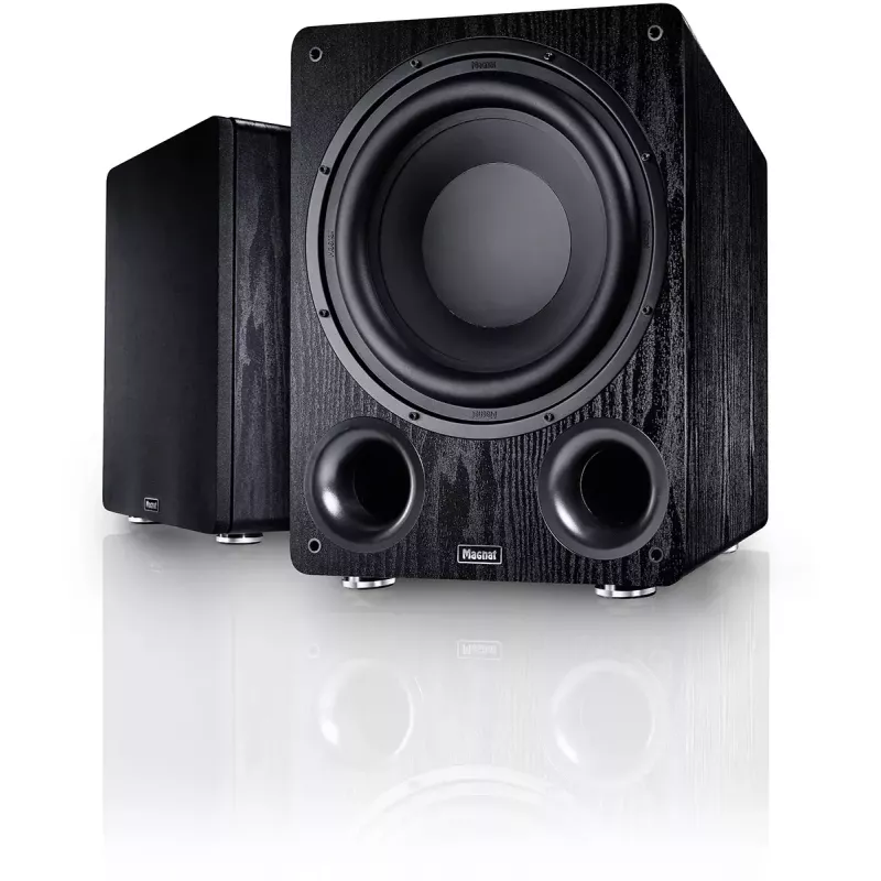 Aktyvus žemų dažnių garsiakalbis Magnat Alpha RS12 — 12 colių garsiakalbis, 120 W RMS, 20–200 Hz, D klasė, juoda