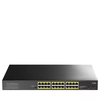 CUDY Gigabit PoE+ komutatorius 24 prievadų su 2 Gigabit Sfp prievadais Modelis GS1028PS2