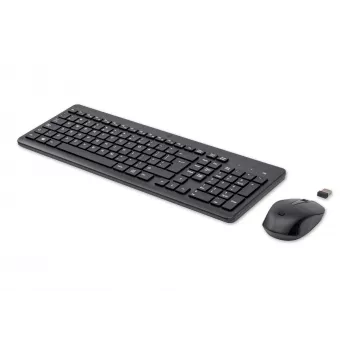 HP 330 belaidės pelės ir klaviatūros rinkinys, pilno dydžio (100 %), belaidė, RF belaidė, QWERTY, juoda, pelė įtraukta