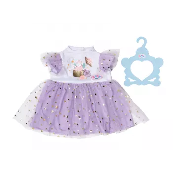 Lėlės suknelė ZAPF BABY born Alyvinė tiulio suknelė 43 cm lėlėms, audinys, įvairiaspalvė, sulankstoma, amžius 3+