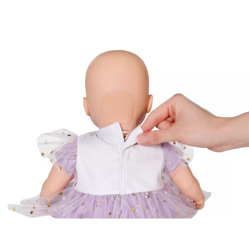 Lėlės suknelė ZAPF BABY born Alyvinė tiulio suknelė 43 cm lėlėms, audinys, įvairiaspalvė, sulankstoma, amžius 3+