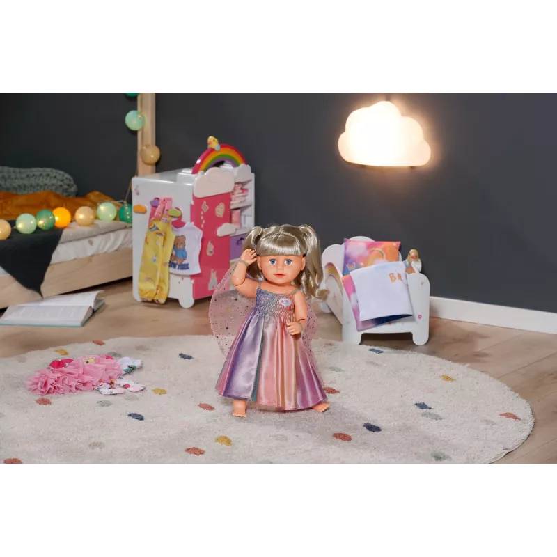 Lėlės suknelė ZAPF BABY born Rainbow Nightdress, skirta 3–12 m., tekstilė, įvairių spalvų, sulankstoma