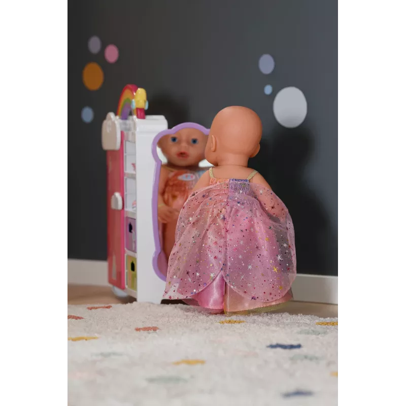 Lėlės suknelė ZAPF BABY born Rainbow Nightdress, skirta 3–12 m., tekstilė, įvairių spalvų, sulankstoma