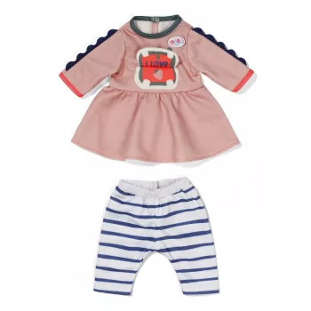 Suknelė lėlei ZAPF BABY born Dress Jungle 36 cm lėlėms, įvairiaspalvė, sulankstoma, nuo 1 metų