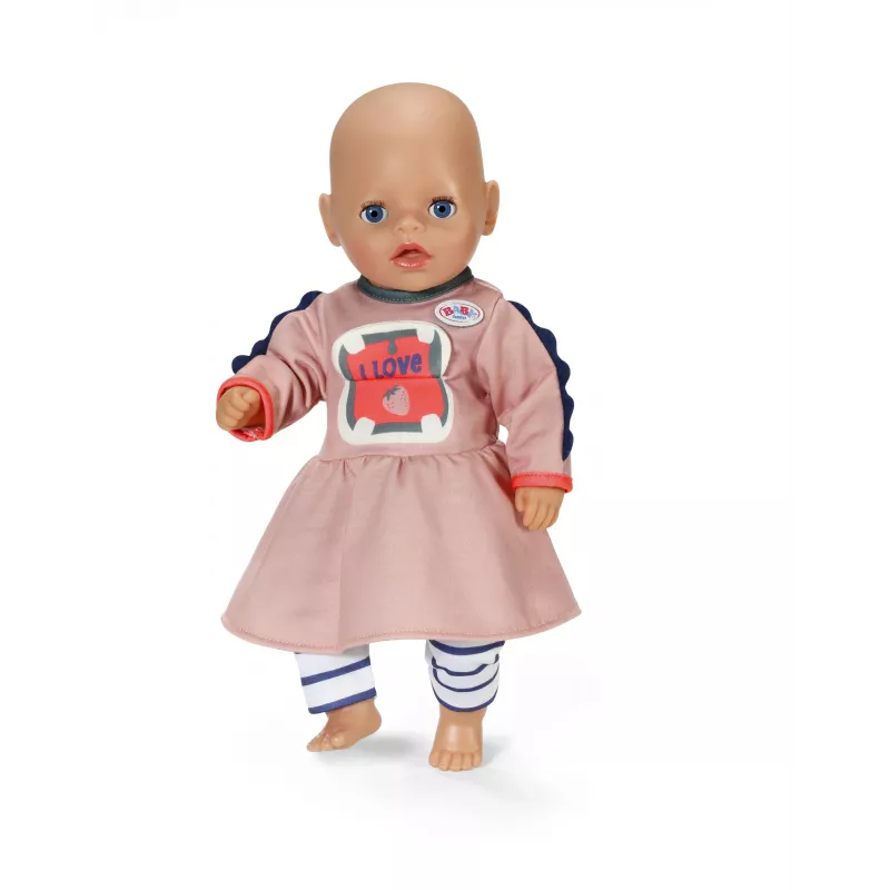 Suknelė lėlei ZAPF BABY born Dress Jungle 36 cm lėlėms, įvairiaspalvė, sulankstoma, nuo 1 metų