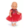 Lėlės suknelė ZAPF BABY born Xmas Dress 43 cm lėlėms, tekstilė, daugiaspalvė, sulankstoma, amžius 3–12