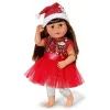Lėlės suknelė ZAPF BABY born Xmas Dress 43 cm lėlėms, tekstilė, daugiaspalvė, sulankstoma, amžius 3–12