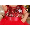 Lėlės suknelė ZAPF BABY born Xmas Dress 43 cm lėlėms, tekstilė, daugiaspalvė, sulankstoma, amžius 3–12