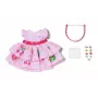 Suknelė lėlei ZAPF BABY born Dress with Pinplay 43 cm lėlei, įvairiaspalvė, sulankstoma, amžius 3+